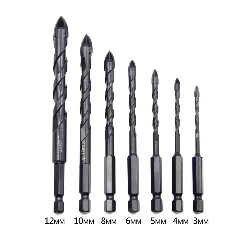 Mũi Khoan Bê Tông Lục Giác Chữ Thập 3 / 4 / 5 / 6 / 8 / 10 / 12mm Chuyên Dụng
