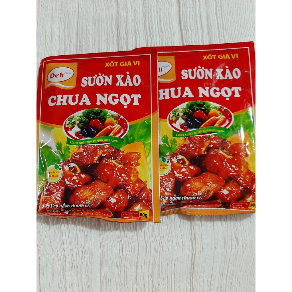 Xốt Gia Vị Hoàn Chỉnh Sườn Xào Chua Ngọt DELI
