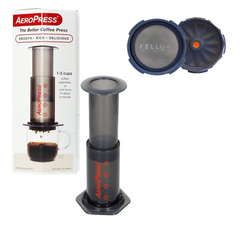 Bộ Combo Kết Hợp Dụng Cụ AEROPRESS USA (New Version) + Nắp Lọc Cà Phê FELLOW Prismo