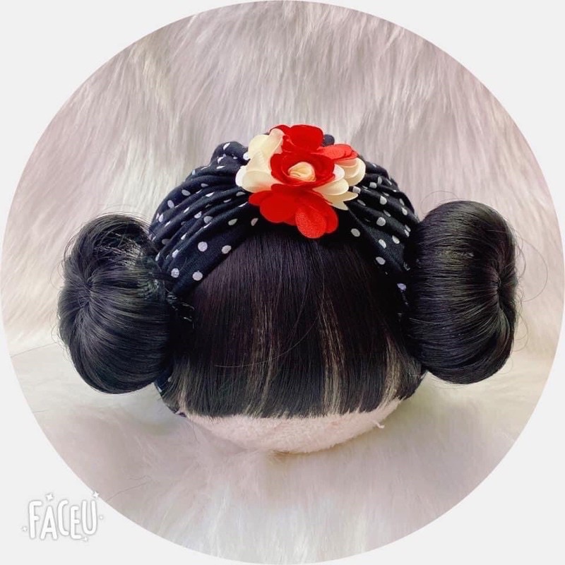 BĂNG ĐÔ TÓC GIẢ 2 BÚI CHO BÉ GÁI 🎈