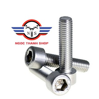 Bộ 4 ốc lục giác 8 ly Inox bắt gù tay lái xe mô tô