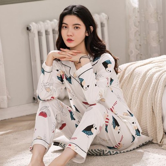 Đồ Bộ Pijama Nữ Dài Tay Cotton Chất Đẹp  Ivy Sweet Home