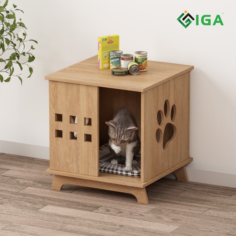 Nhà Cho Mèo IGA- PET Màu Gỗ - GP203