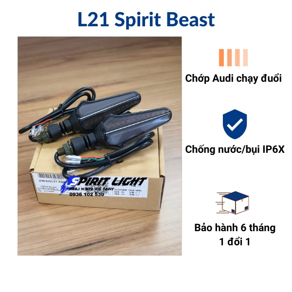 Xi nhan led Spirit Beast L21 chính hãng độ exciter 150, ex150 155 VVA, FZ150, MT15, Winner hiệu ứng Audi chạy đuổi