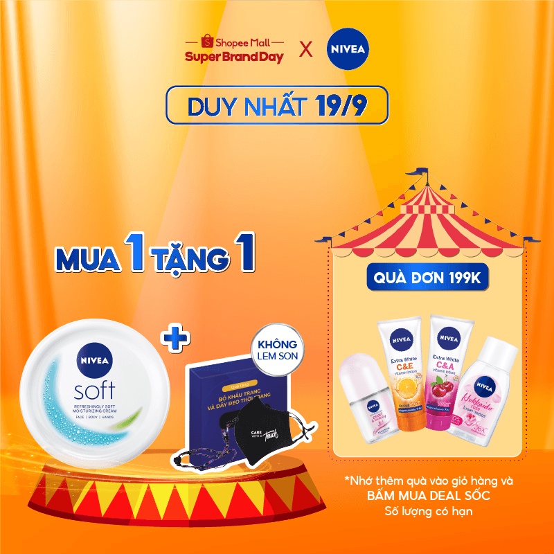 Kem Dưỡng Làm Mềm Da NIVEA Soft Crème (200 ml)
