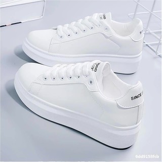 Giày bata nữ trắng giày đế bằng