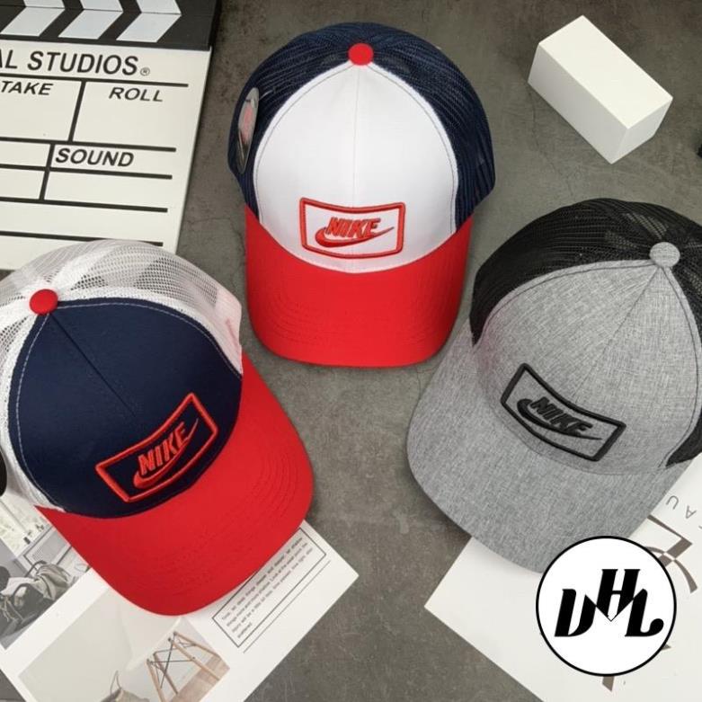 Nón Kết Phối Lưới Nke Lai Màu Khoá Nút Thời Trang Nam Nữ