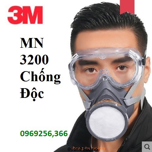 Mặt nạ Phòng Độc 3M 3200,Phun Sơn Phun Hóa Chất