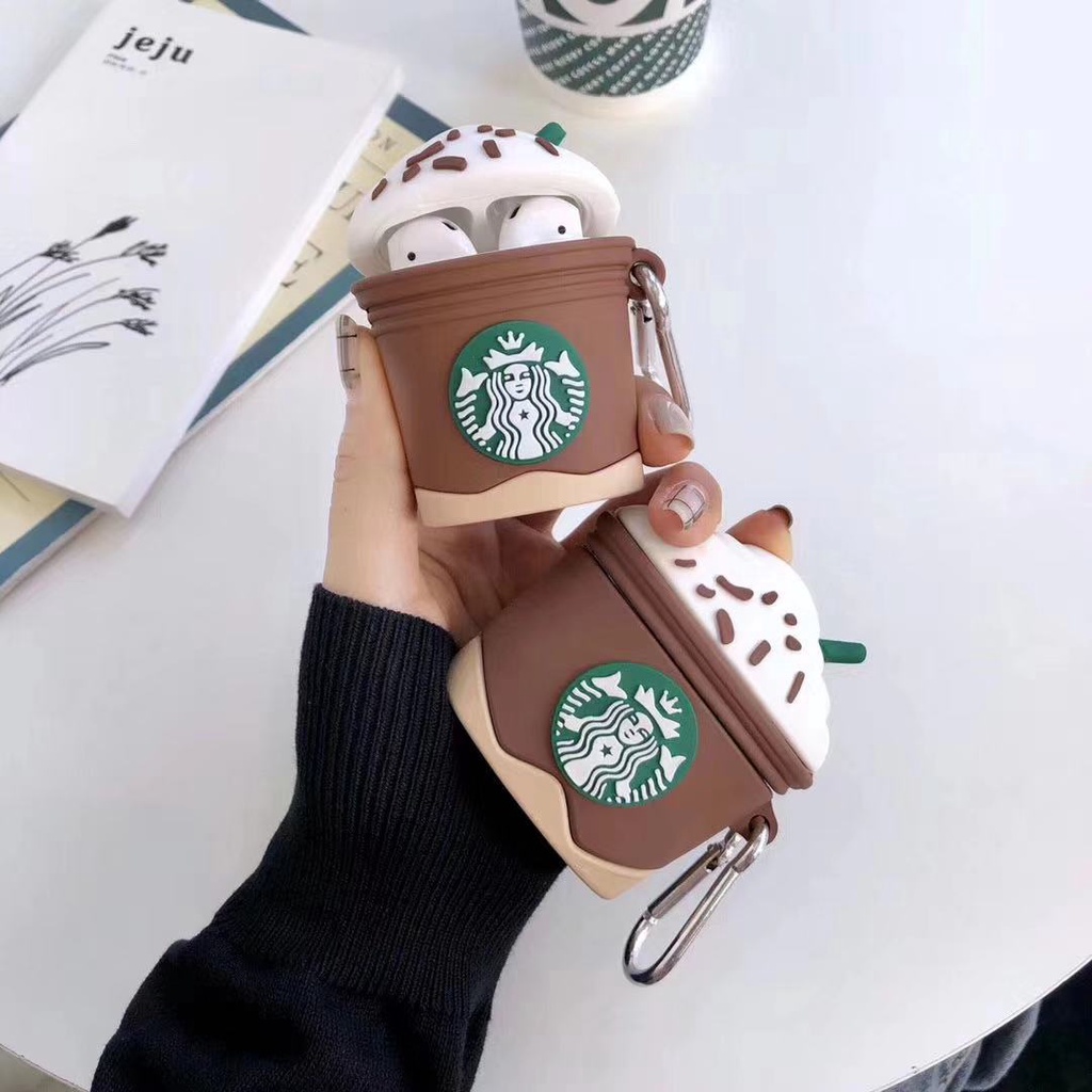 STARBUCKS Vỏ Đựng Bảo Vệ Hộp Sạc Tai Nghe Airpods 1 / 2 Hình Starbuck