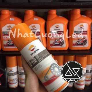 [NhatCuongLed] Xịt Dưỡng Xích Repsol ( Honda) Dưỡng Sên - Xịt Bôi Trơn Xích Xe Máy - Chai 400 Ml