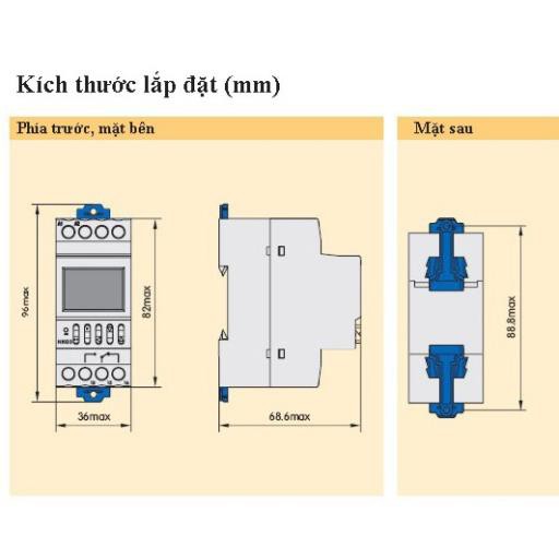 Bộ chuyền đổi 2 nguồn điện theo tháng gồm ATS  2P 63A và công tắc hẹn giờ chu kỳ tháng BT1-30 Thiết bị điện giá tốt