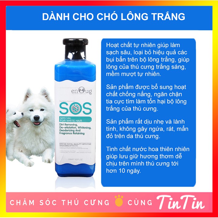 Sữa Tắm SOS Cho Chó Mèo 530 ml - Màu Xanh Dương