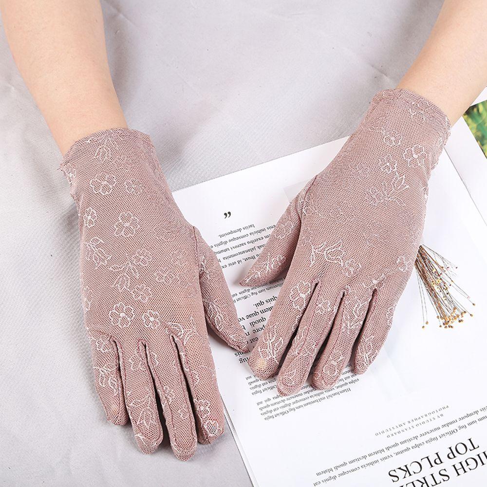 IVORY Găng Tay Chống Nắng Và Tia UV Vải Lụa Lạnh Mỏng Thoáng Khí Thời Trang Hàn Quốc