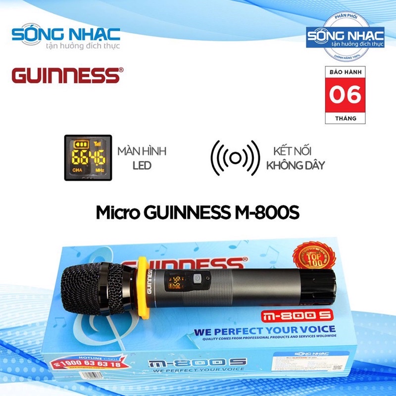 Micro Karaoke Đa Năng Không Dây Chính Hãng GUINNESS M - 800S