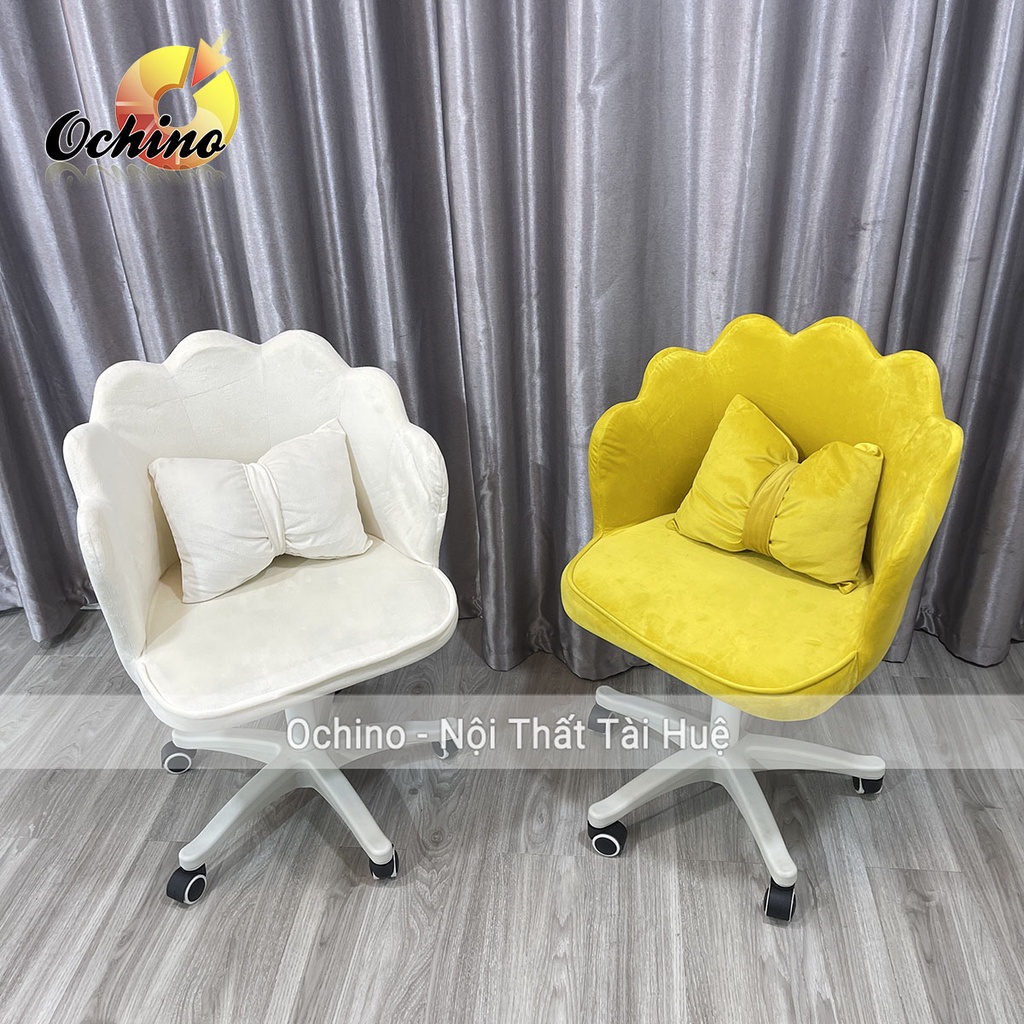 Ghế Xoay Học Sinh Mẫu Vương Miện Tặng Kèm Gối Nơ Xoay 360 Độ Và Nâng Cao Thấp (Hàng Có Sẵn)