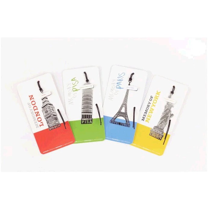 Bookmark kim loại mỏng biểu tượng thành phố New York Paris xinh xắn tiện lợi