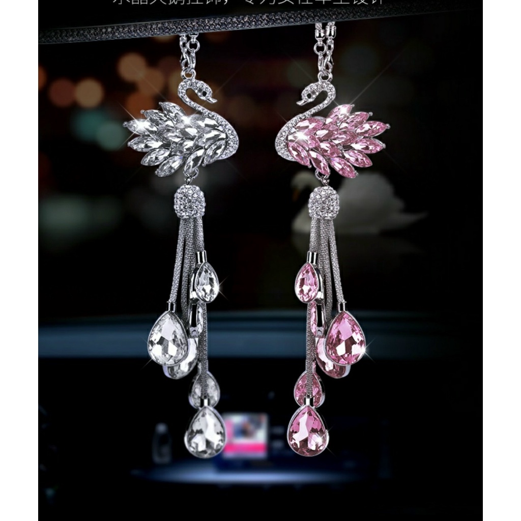 DECOR KHÁNH TREO GƯƠNG XE THIÊN NGA ĐÍNH ĐÁ CAO CẤP