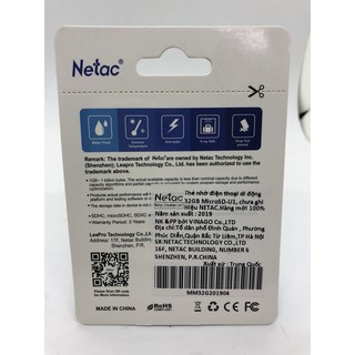 Thẻ Nhớ Netac 32GB Class 10 - Tốc Độ 80mb/S