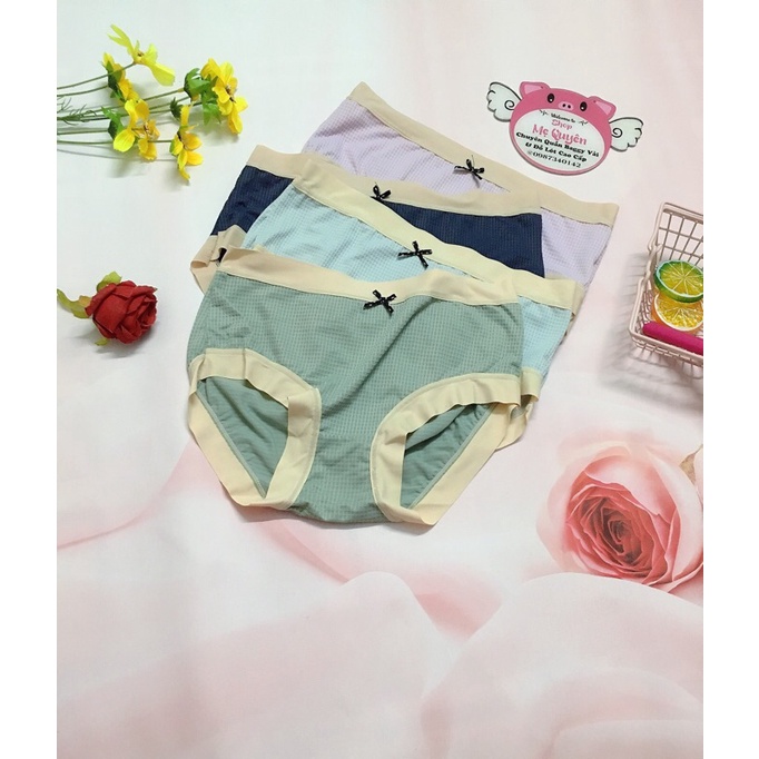 Quần lót su gân phối viền- chất liệu co dãn thoáng mát size M-L