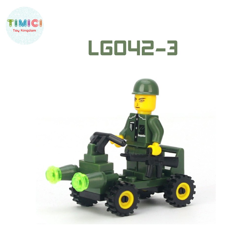 Lego đồ chơi xếp hình mini chiến hạm ô tô phương tiện LG42