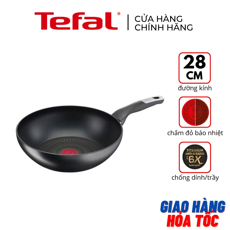 Chảo chiên sâu lòng 28cm chống dính đế từ Tefal Unlimited G2551902 - Hàng chính hãng