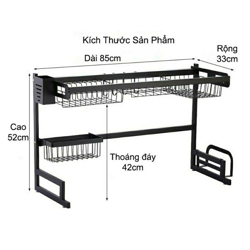 Kệ Chén Đa Năng Để Bát Đĩa, Kệ Úp Chén Inox, Giá Để Bát Tiện Lợi