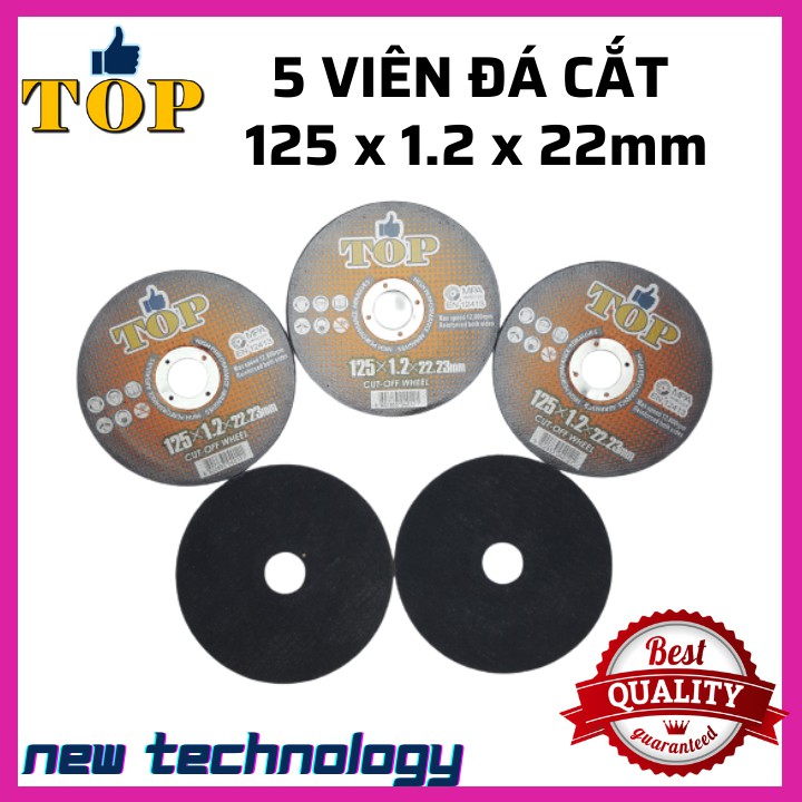 5 viên ĐÁ CẮT SẮT 125 | Đá cắt inox | Đá cắt TOP Hàn Quốc