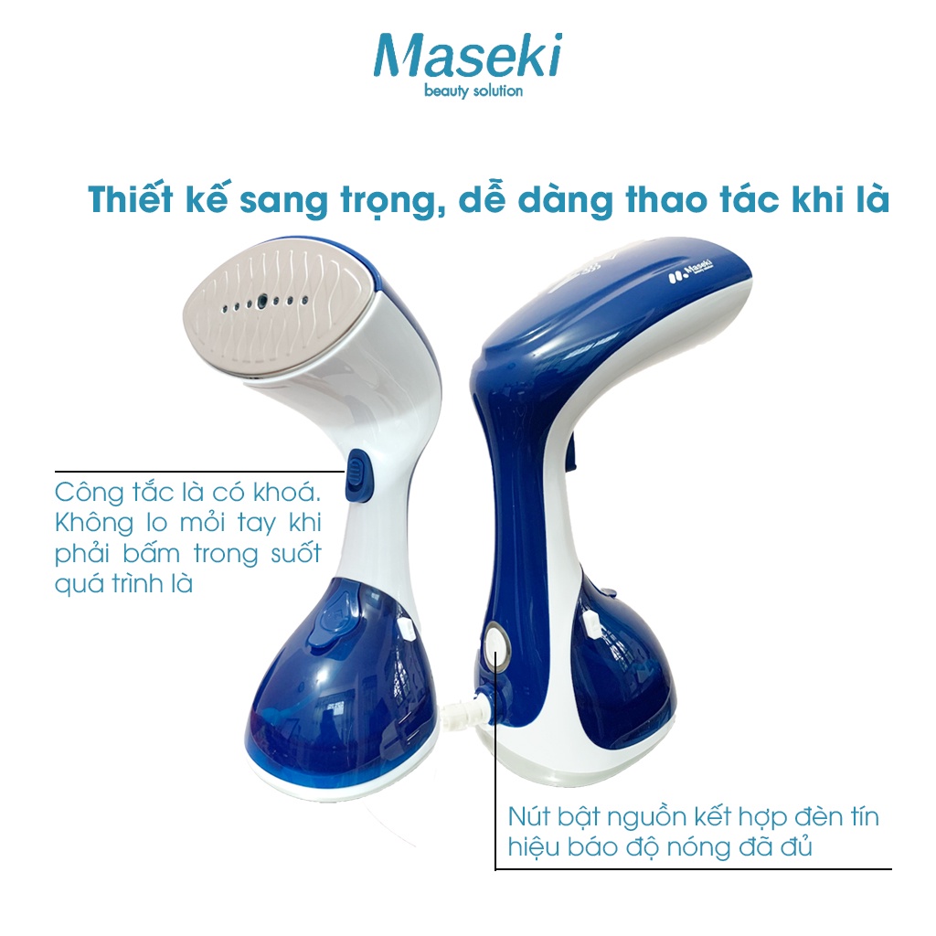 Bàn Là Hơi Nước Cầm Tay, Bàn Ủi Hơi Nước Cầm Tay Công suất 1300W MASEKI Dùng Siêu Tiện Lợi