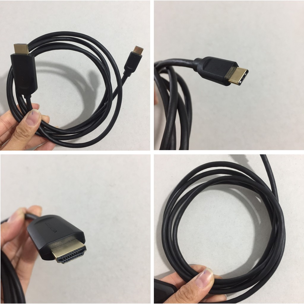 [Type-C to HDMI] Cáp chuyển đổi cổng type-C ra HDMI Vention CGUBG / CGVBG
