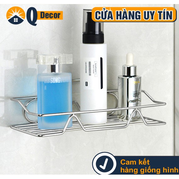 Kệ Dán Tường Inox 304, Kệ Nhà Tắm, Kệ Nhà Bếp Inox Cao Cấp ( Kích Thước: 24cm x 10 x 5cm)