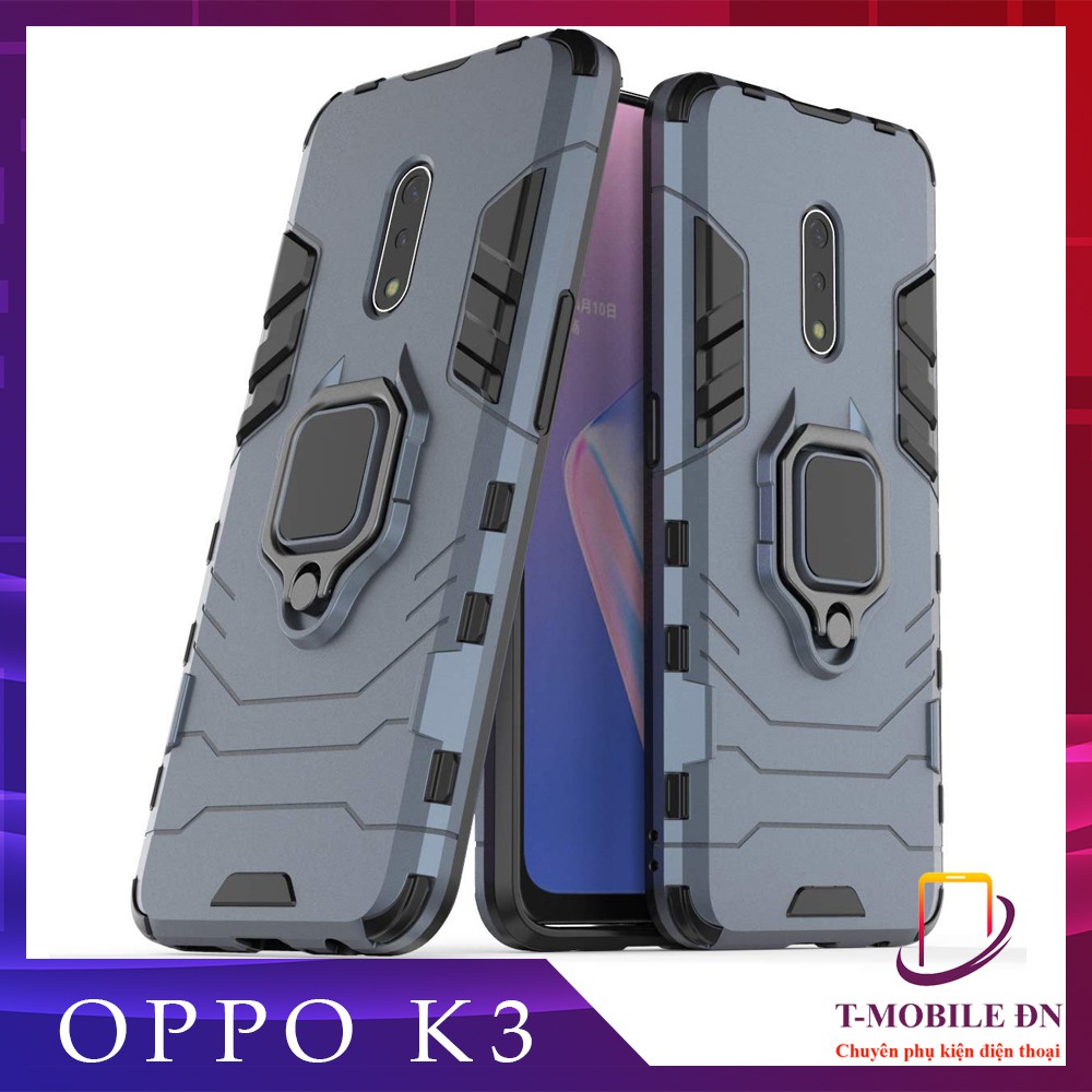 Ốp lưng Oppo K3 iron man chống sốc kèm nhẫn iring chống xem video bảo vệ camera