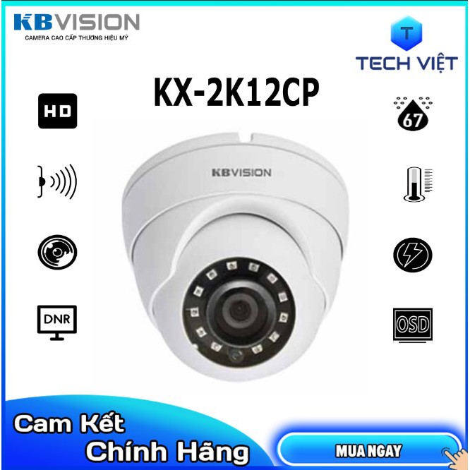 [HÀNG CHÍNH HÃNG] CAMERA KBVISION KX-2K12CP 4.0MP