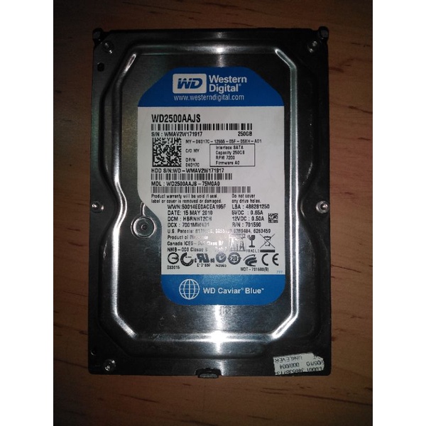 Ổ cứng Pc 250gb western blue tháo từ máy