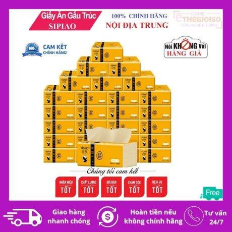 Free Ship - Giấy ăn Sipiao chính hãng thùng 30 gói ( hàng chuẩn nội địa trung )