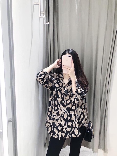 [Mã FASHIONT4WA2 giảm 10K đơn 50K] Áo sơmi loang hàng đẹp Hanna