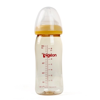 Bình Sữa Pigeon Cổ Rộng Cao Cấp 160ml/240ml, thân bình được làm từ chất liệu nhựa (PPSU)