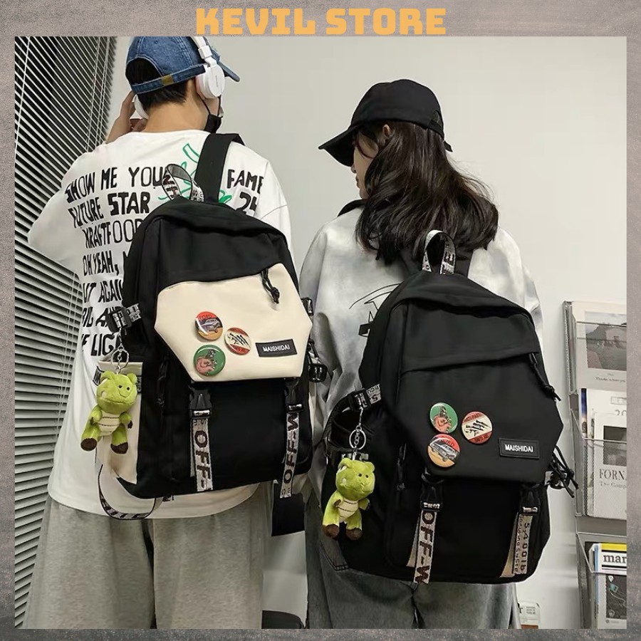 Cặp Đi Học ♥️FreeShip♥️ Balo Ulzzang Unisex Local Brand Cá Tính Chống Nước Đựng Laptop Mã BA03