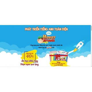 Thẻ học ⚜️FREESHIP⚜️ Monkey Junior, Monkey Stories, Monkey Math, Vmonkey