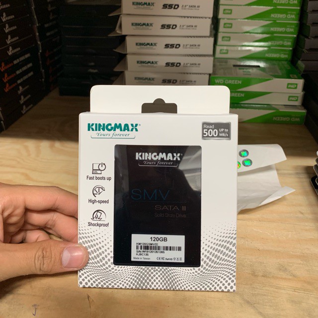 Ổ cứng SSD Kingmax SMV32 120GB 2.5 inch SATA3 (Đọc 500MB/s - Ghi 350MB/s)