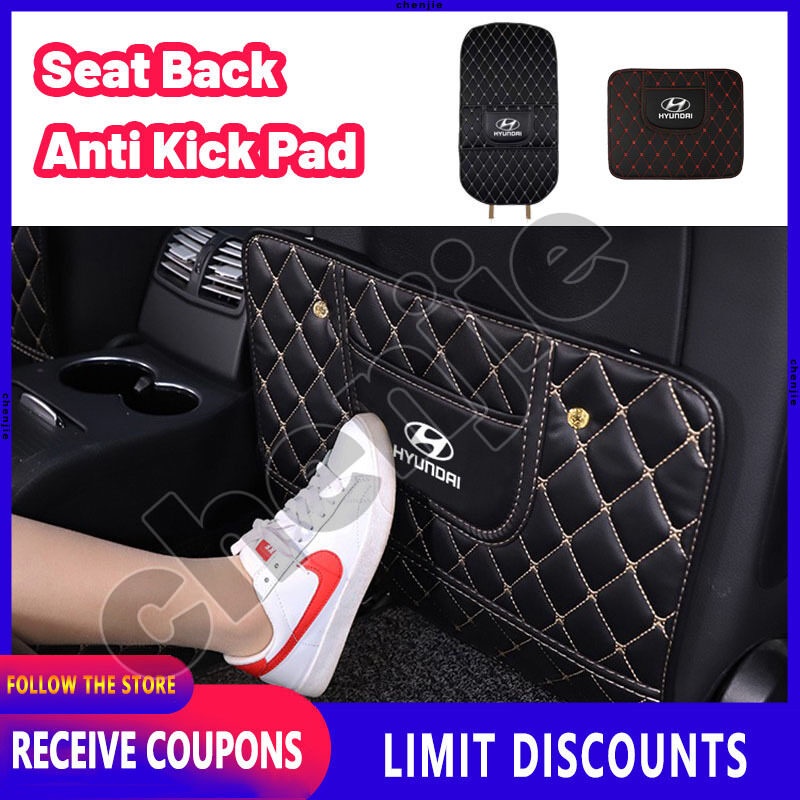 high quality Car Seat Back Protector Cover Organizer With Pocket Leather Auto Seat Back Anti Kick Pa