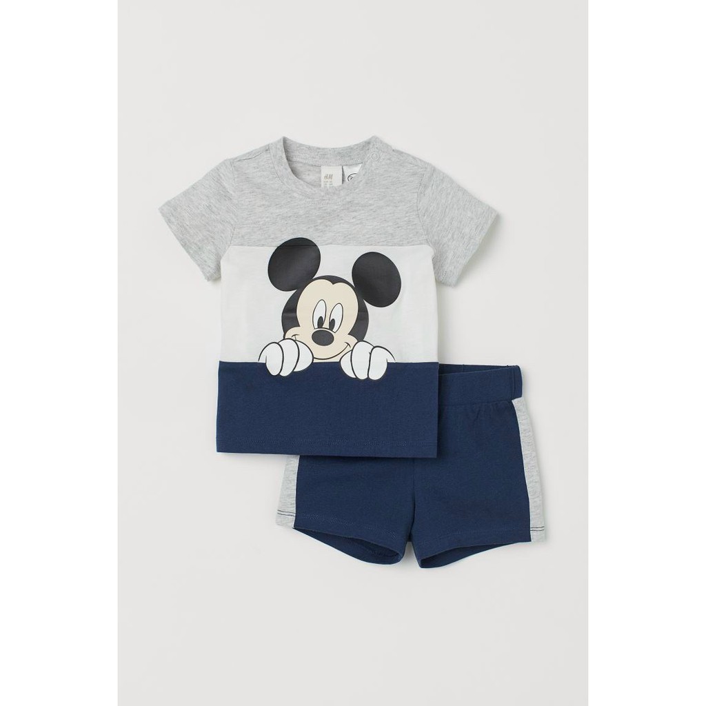 Bộ Cộc Tay Cho Bé Chất Cotton Mickey 2 Mẫu MoMoHouse