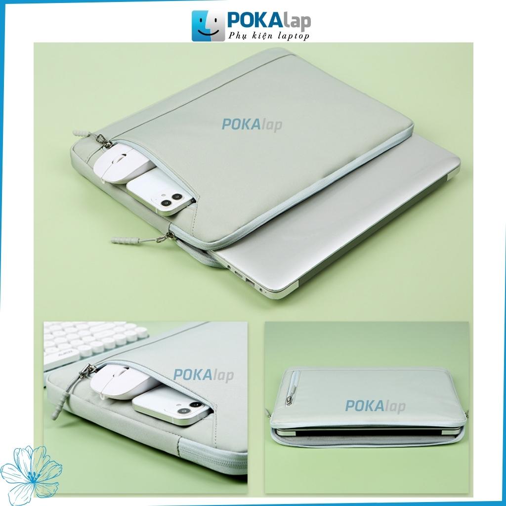 Túi chống sốc đựng laptop POKA57 chống thấm nước cao cấp, LÓT LÔNG mềm 13 inch 14 inch 15 inch 15.6 inch - POKALAP