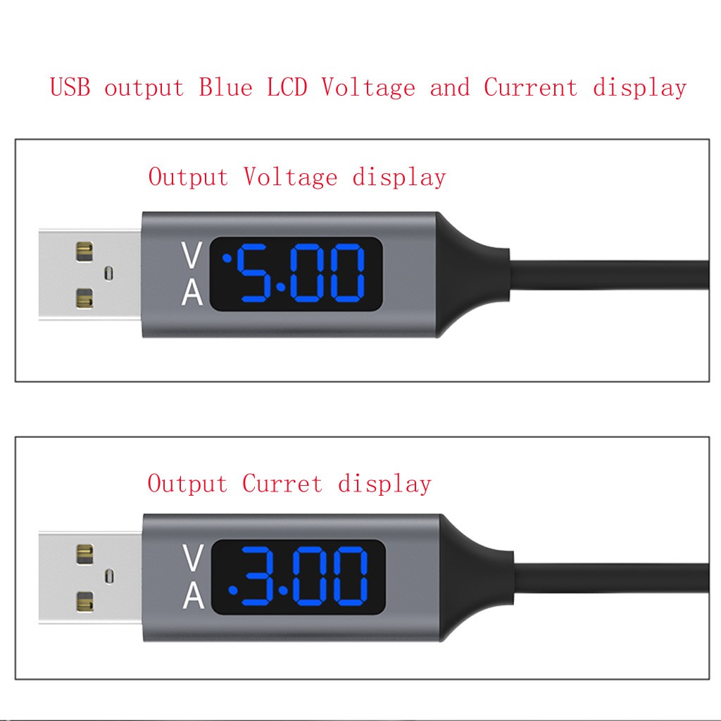 UtakeQC 3.0 USB Type C Fast Charging Data Cable With Voltage Current LED Display