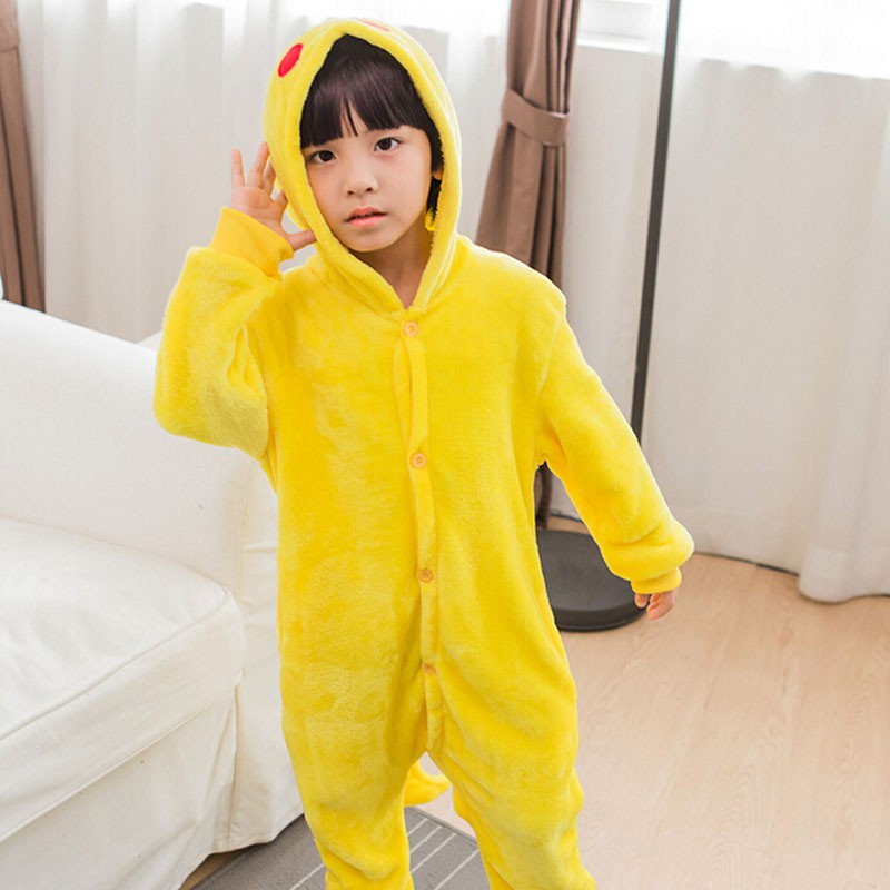 Bộ Đồ Ngủ Liền Thân Cosplay Pikachu Dễ Thương Dành Cho Nữ