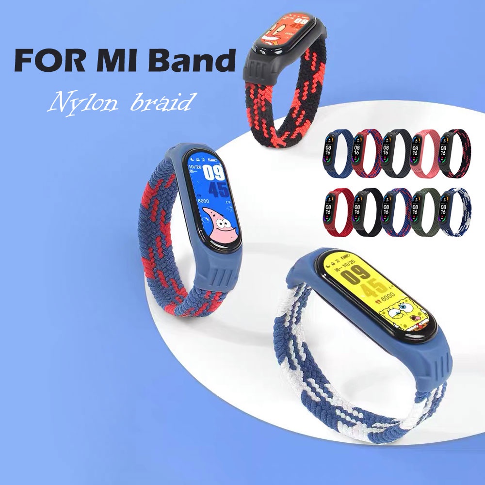 Dây Đeo Thay Thế Chất Liệu Nilon Cho Xiaomi mi band 3 4 5 6