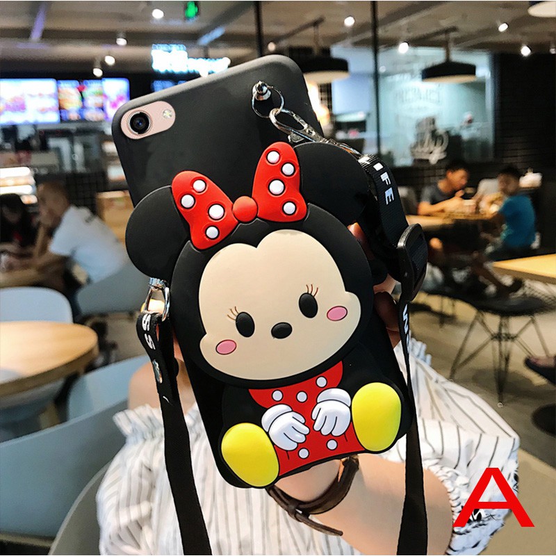Ốp Điện Thoại Nhựa Mềm Có Ví Và Dây Đeo Cho Xiaomi 11 Lite Mi 10T 11T Redmi 10C 9T Note 12 11 10 9 Pro 9S 9A