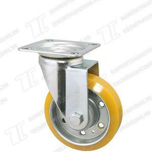 Bánh Xe Nhựa Vàng Xoay 360 Độ