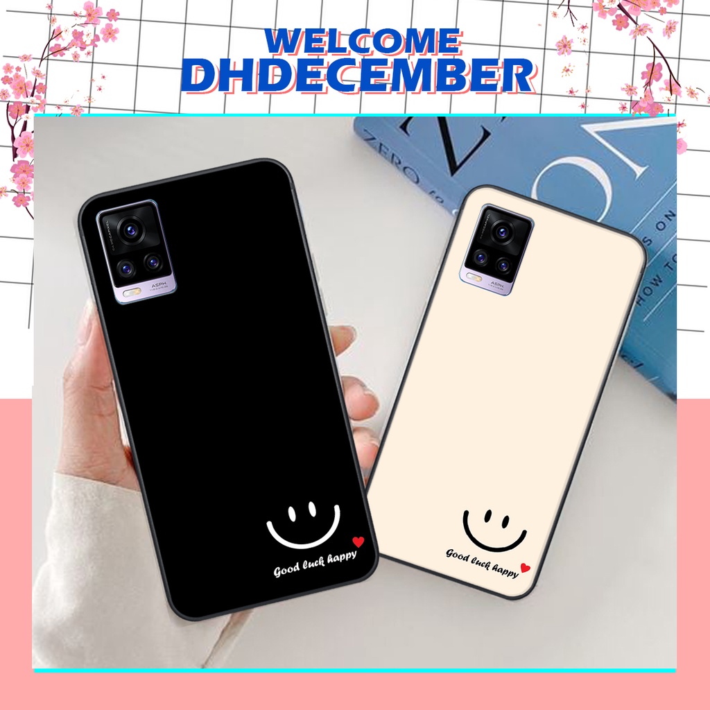 Ốp lưng Vivo V20 in hình nice ,good luck happy ốp xinh viền dẻo đẹp chất