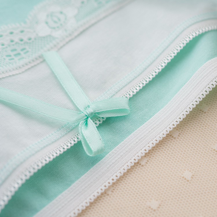 (Chọn màu, che tên) Quần lót nữ quần chip nữ cotton ren siêu trẻ trung dễ thương