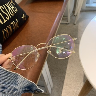 Gọng kính kim loại vintage mảnh màu vàng cho nam nữ